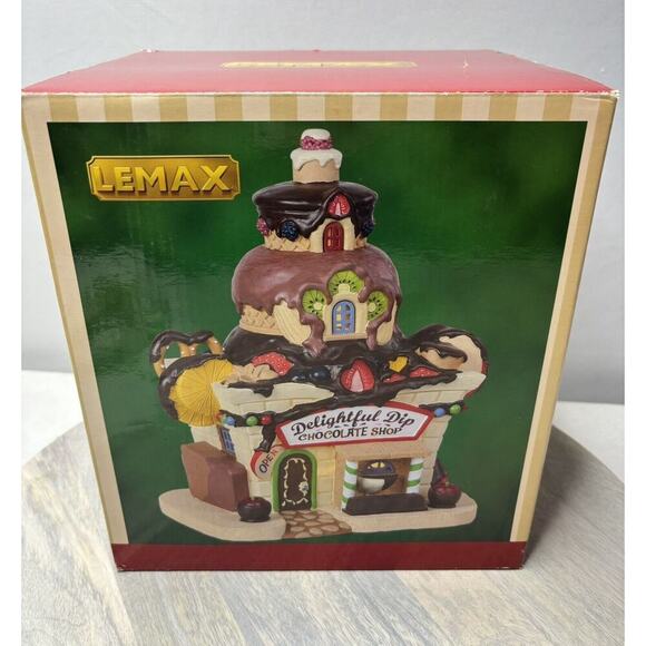 LEMAX Delightful Dip Chocolate Shop Lighted LED Christmas Decor Used. No Plug - Picture 8 of 9